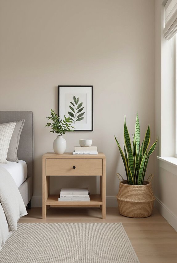 slim vertical bedside bookshelf