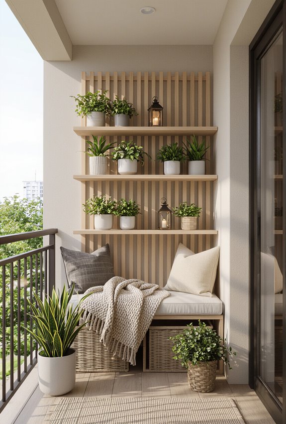 slim vertical corner shelving