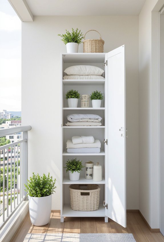 slim vertical weatherproof storage