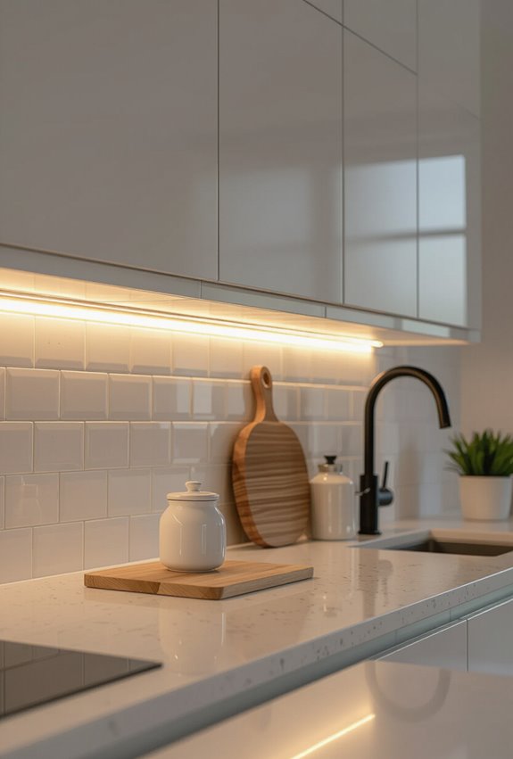 slim warm under cabinet leds