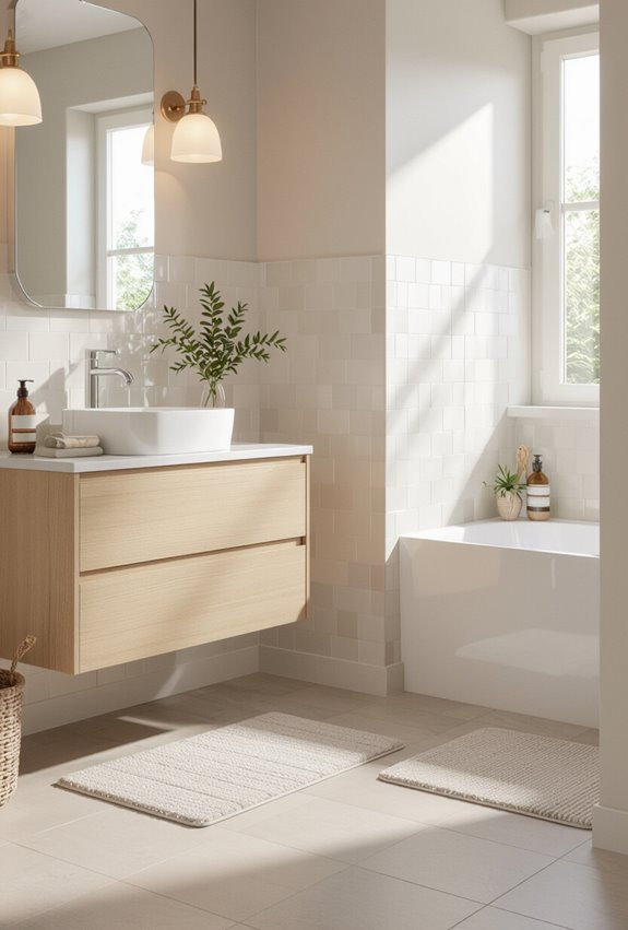 slip resistant stylish bathroom mats
