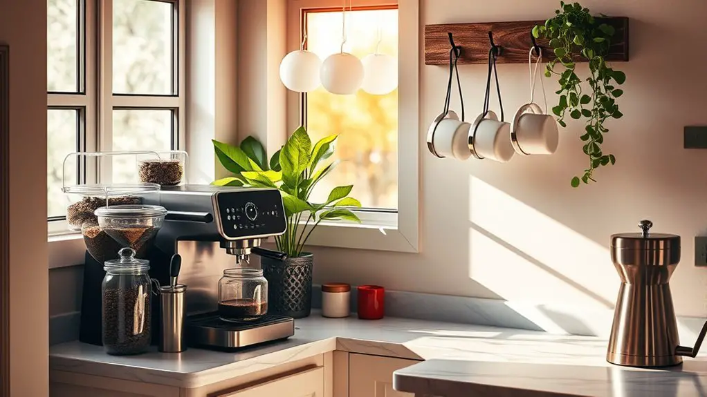 small kitchen coffee setups