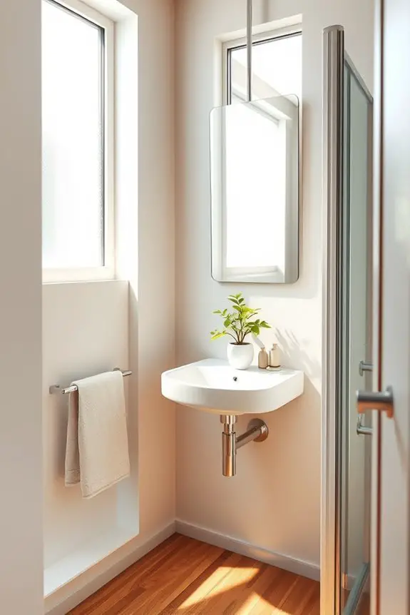 small plants enhance bathrooms