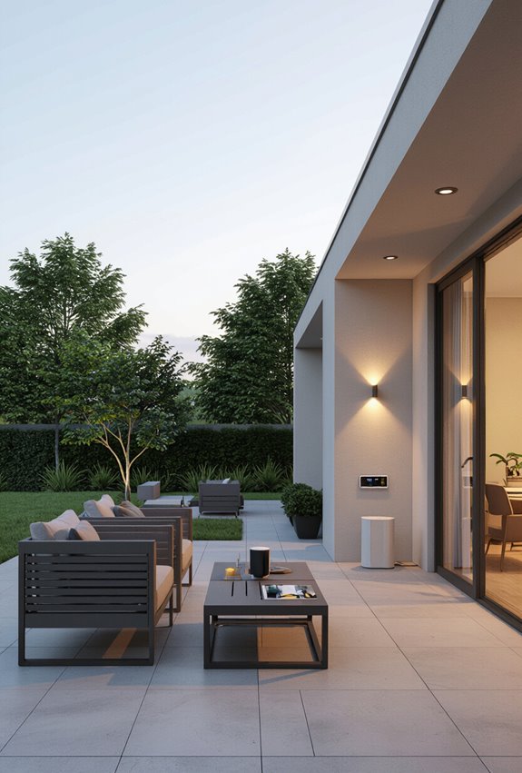 smart enabled patio ambiance controls