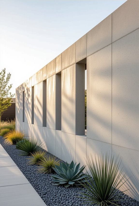 smooth concrete ventilation slots