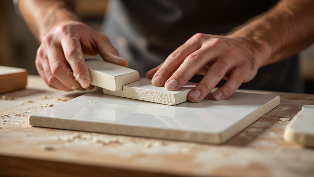 smooth edges with sandpaper