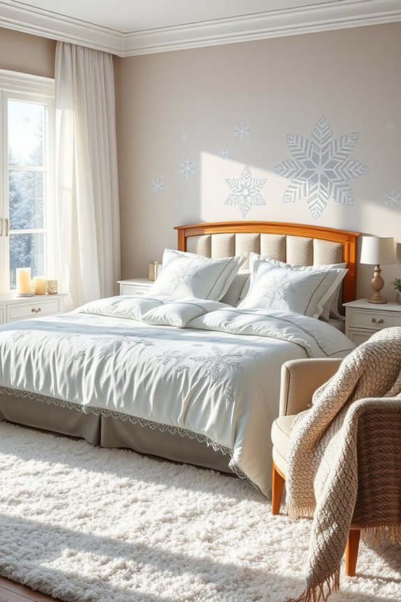 snowflake themed holiday decor