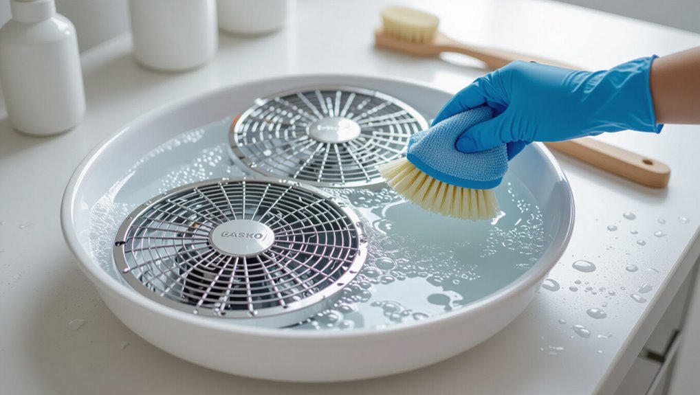 soak scrub rinse dry
