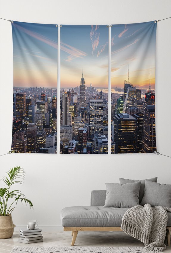soft backlit fabric wallart