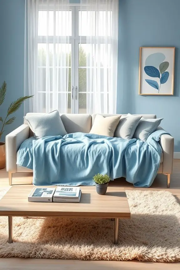 soft blue bedding tranquility