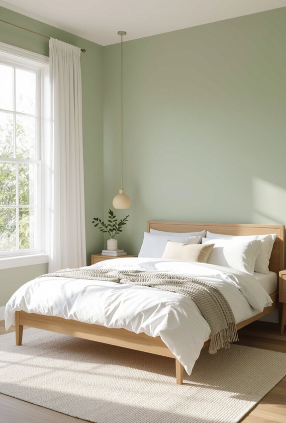 soft botanical sage walls
