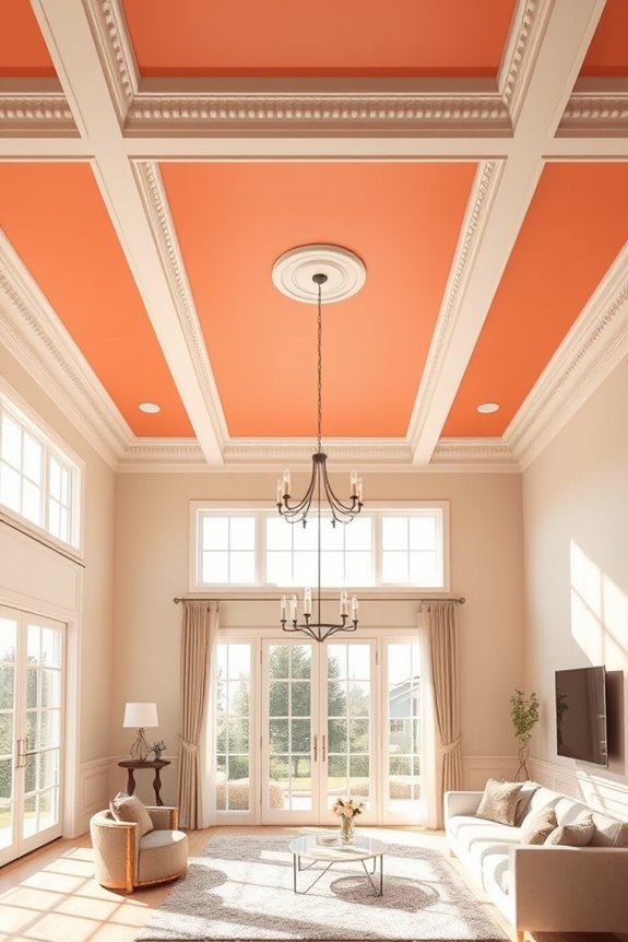 soft coral ceiling warmth