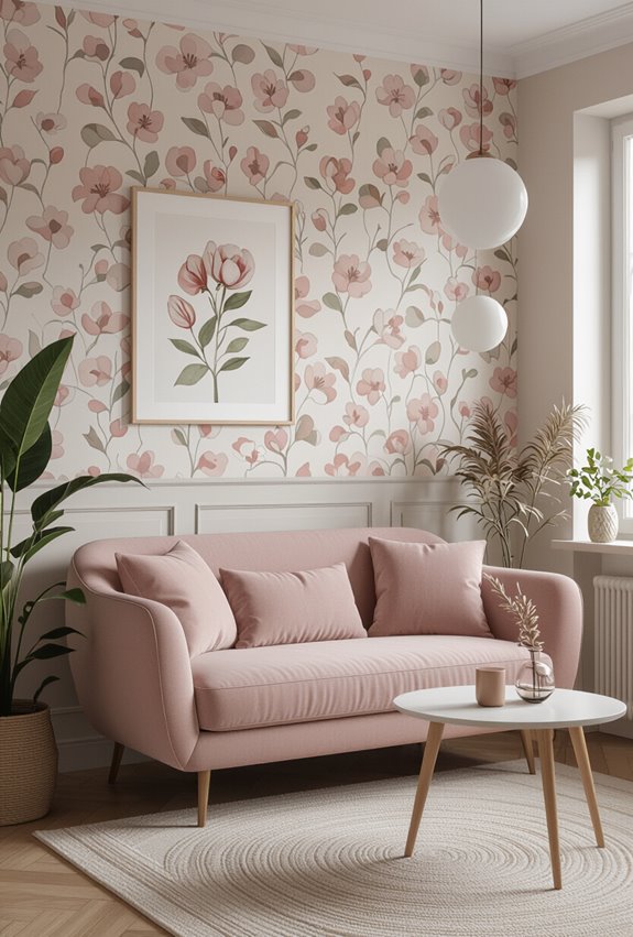 soft floral pastel accent