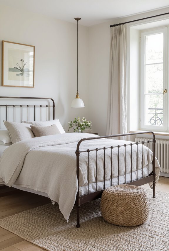 soft french bedroom vignette