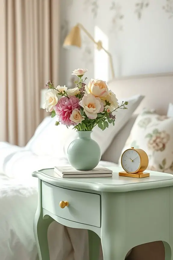soft green floral decor