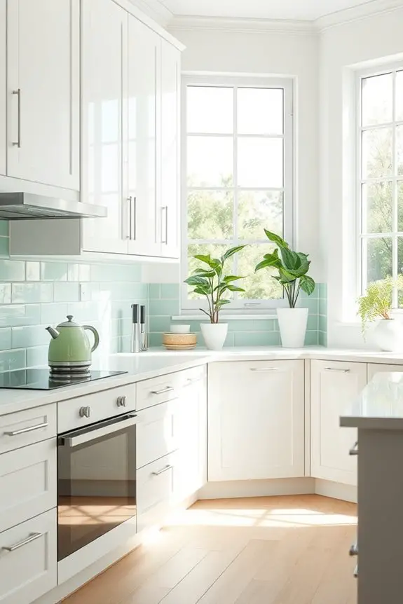 soft green kitchen serenity