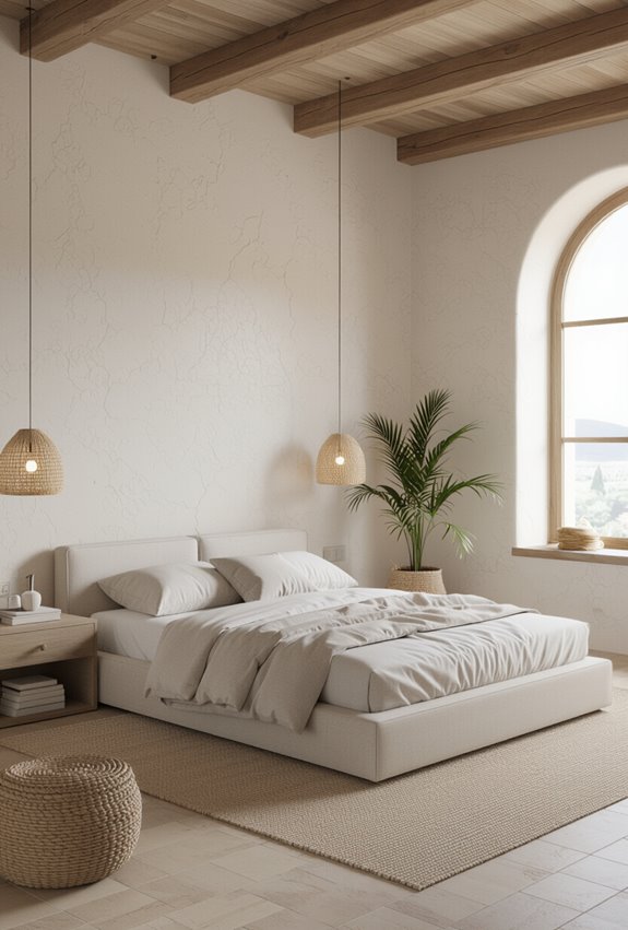 soft lime washed textured plaster