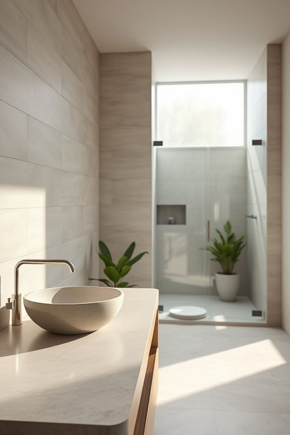soft modern bathroom oasis