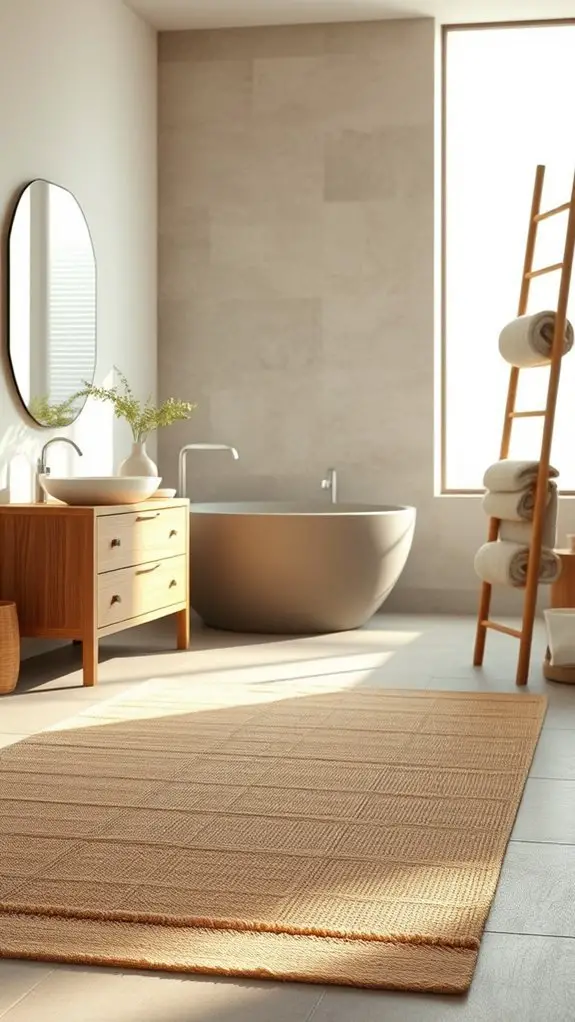 soft natural bathroom rug