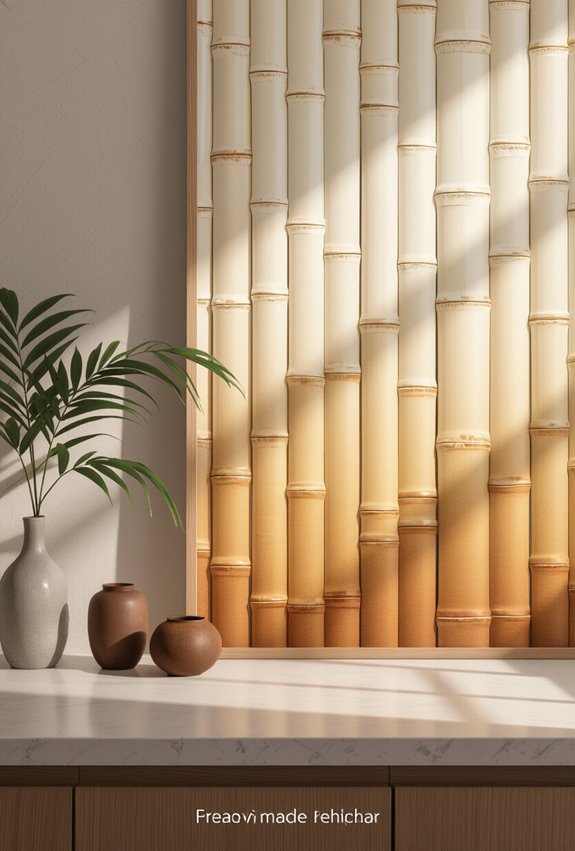 soft ombr painted bamboo