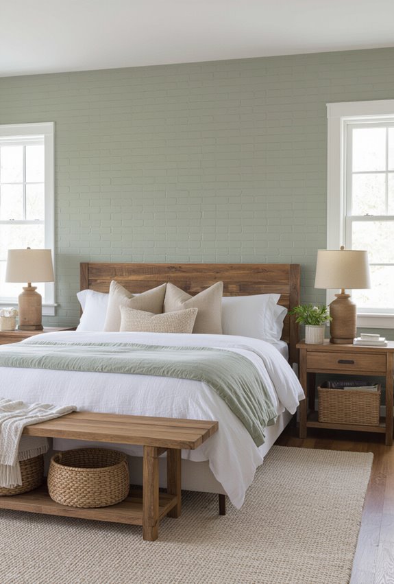 soft painted brick accent