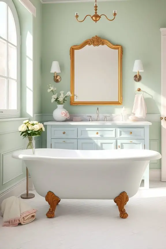 soft pastel bathroom elegance