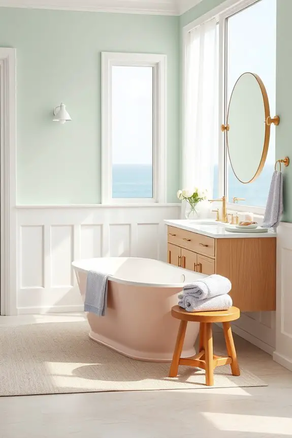 soft pastel bathroom tranquility