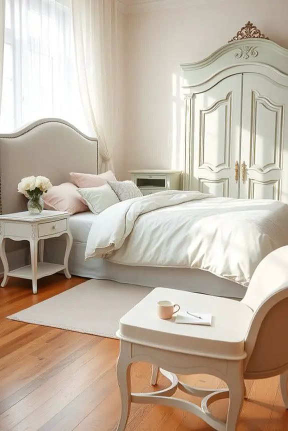 soft pastel bedroom accents