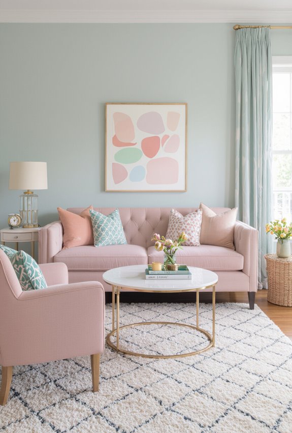 soft pastel layered textures