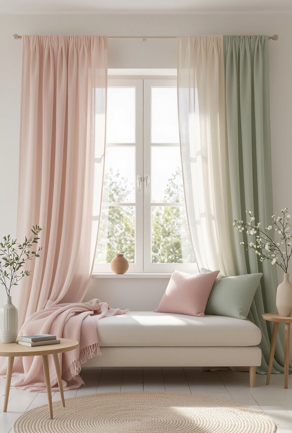 soft pastel linen panels
