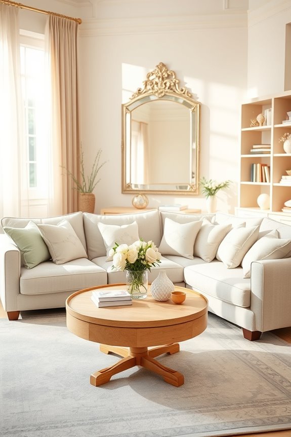 soft pastel living room