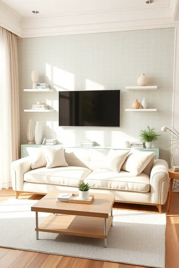 soft pastel living room