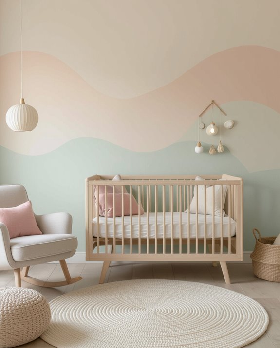 soft pastel ombr wall