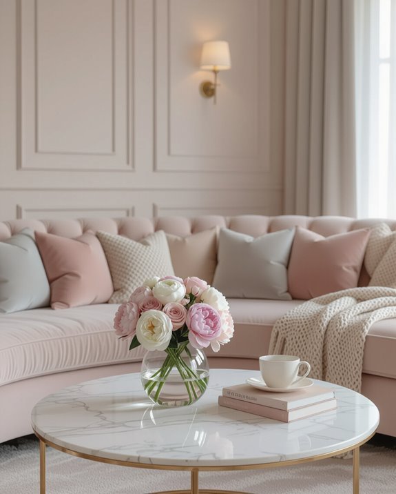 soft pastel romantic decor