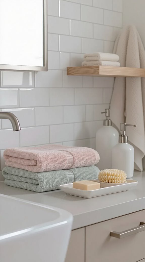 soft towel color accents