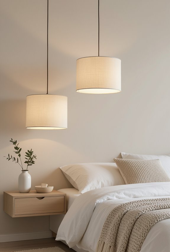 soft warm diffused drumshade