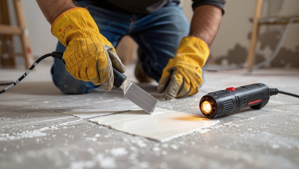 soften glue with heat