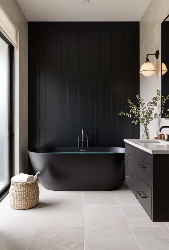 softened black with accents