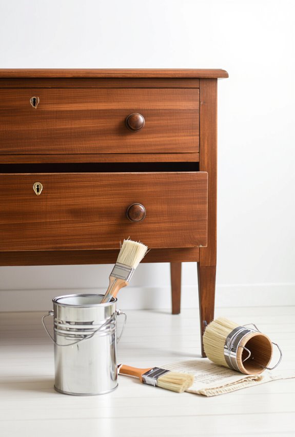 softly aged distressed chalkpaint finish