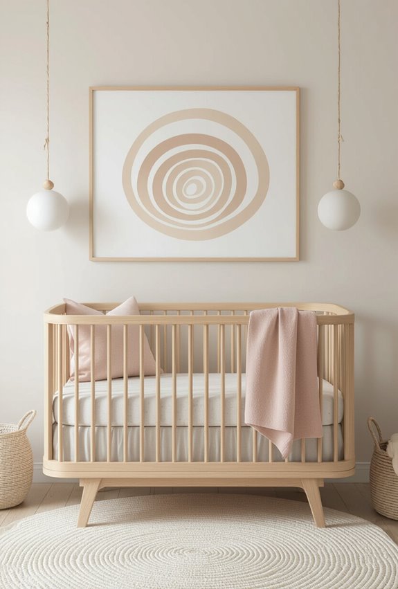 softly neutral blush accents