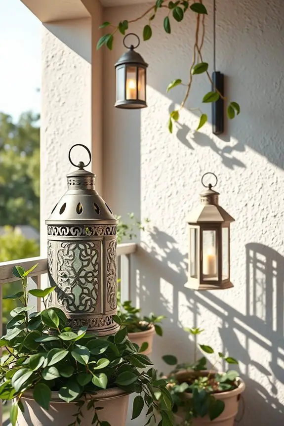 solar lanterns enhance ambiance