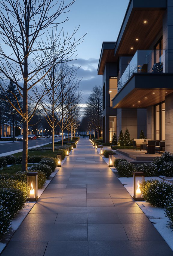 solar powered flickering pathway torches