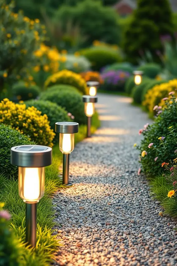 solar powered garden path lights