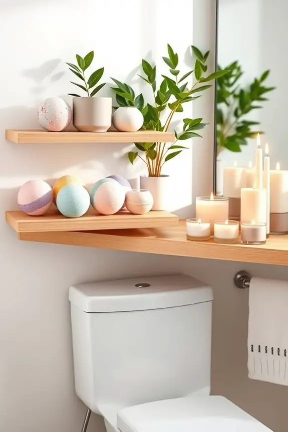 soothing bath bomb displays