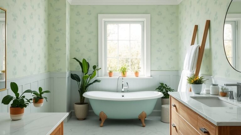 soothing green pastel bathrooms