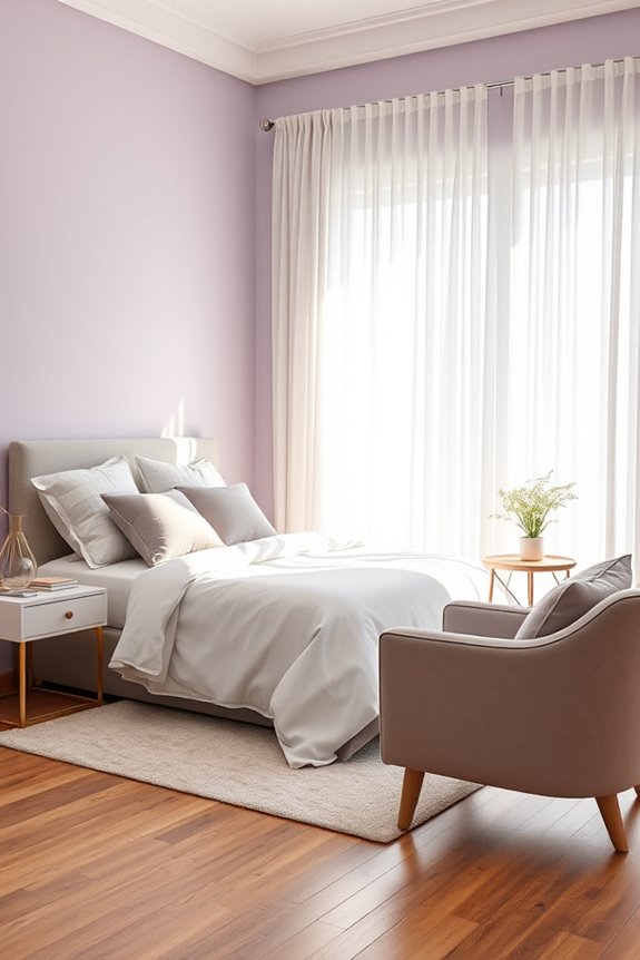 soothing light lilac atmosphere