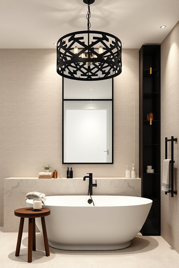 sophisticated bathroom lighting design