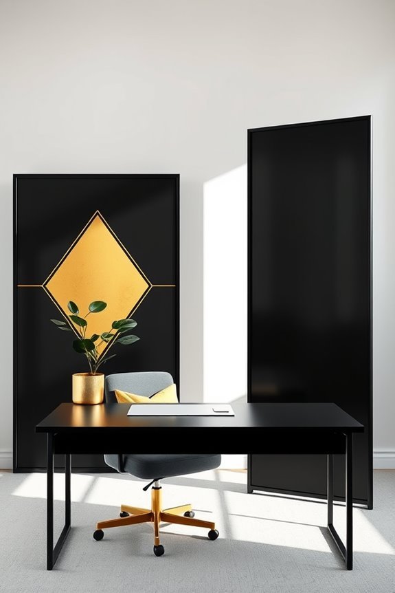 sophisticated black and gold dividers