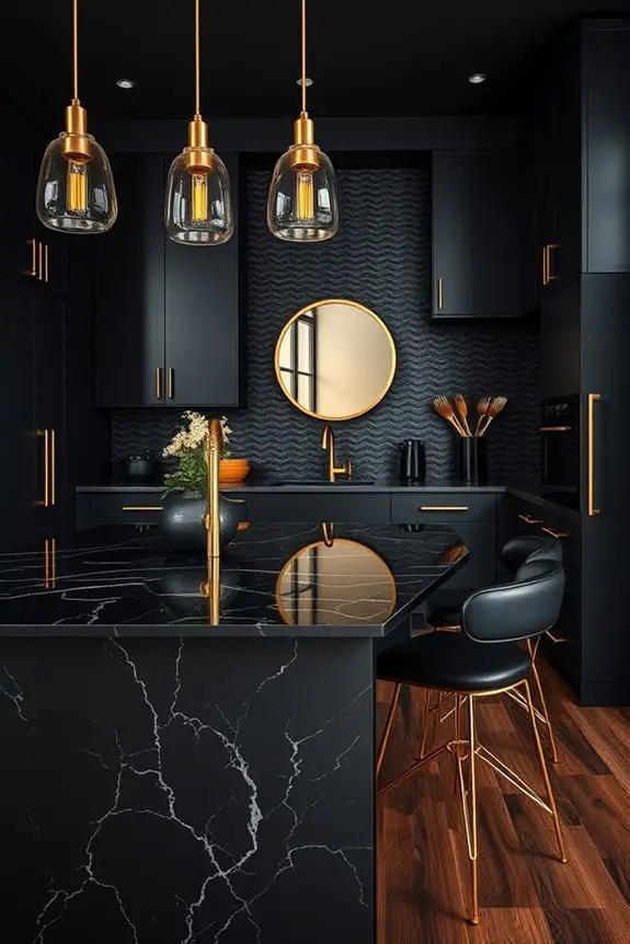 sophisticated black and gold