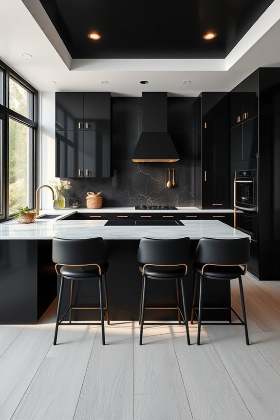sophisticated black and gold